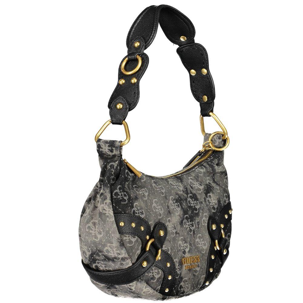 Guess Jeans Grey and Black Polyester Handbag - Arichezz.store