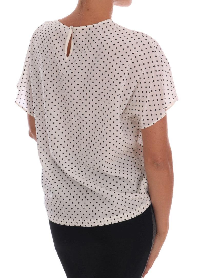 Dolce & Gabbana Chic Polka Dot Silk Blouse - Arichezz.store