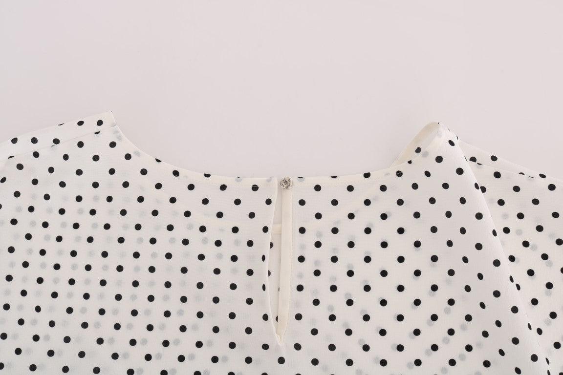 Dolce & Gabbana Chic Polka Dot Silk Blouse - Arichezz.store