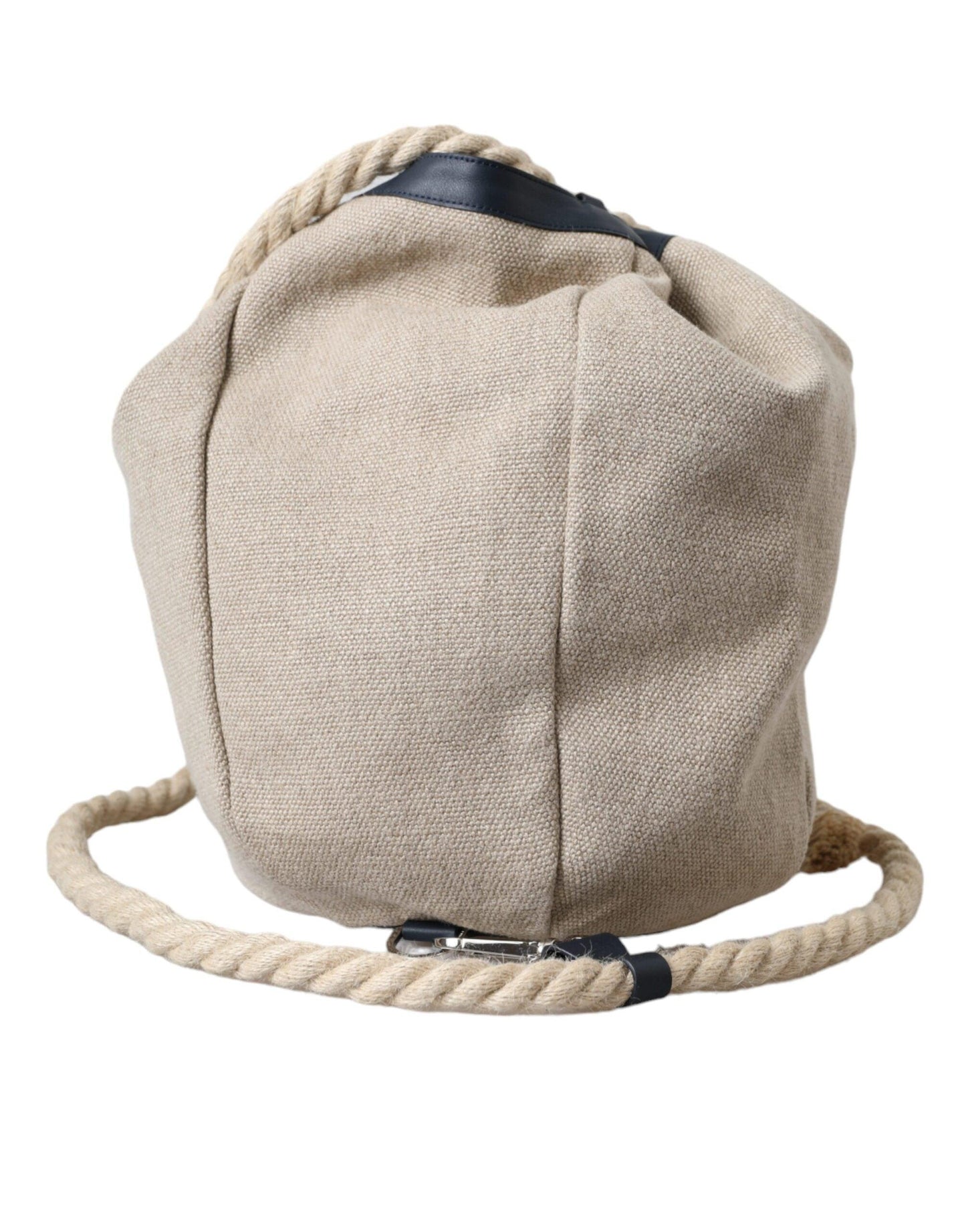 Dolce & Gabbana Beige Canvas Fabric Bucket Sack Pouch Purse Bag - Arichezz.store