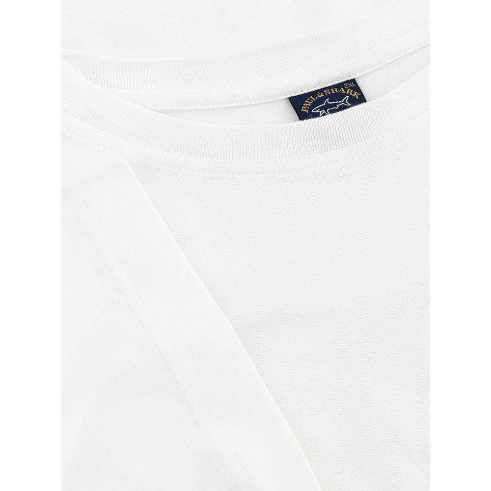 Paul & Shark White Cotton T-Shirt - Arichezz.store