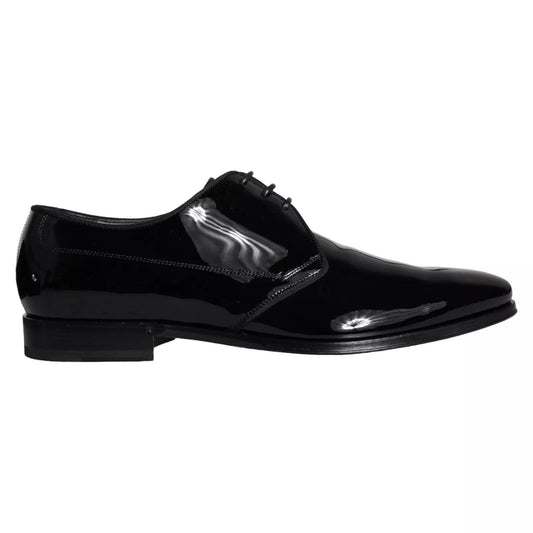 Dolce & Gabbana Black Calfskin Leather Derby Men Dress Shoes - Arichezz.store