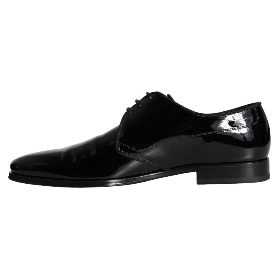 Dolce & Gabbana Black Calfskin Leather Derby Men Dress Shoes - Arichezz.store