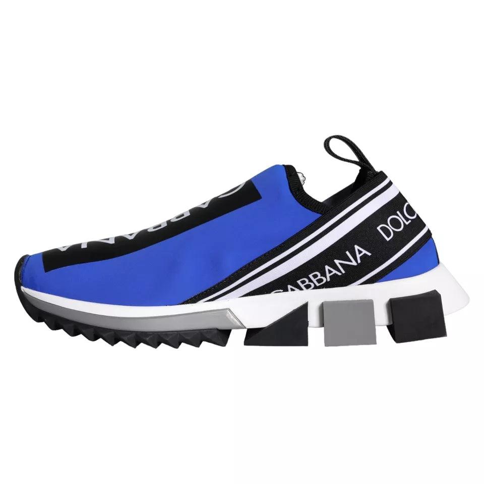 Dolce & Gabbana Blue Logo Low Top Sorrento Sneakers Shoes - Arichezz.store