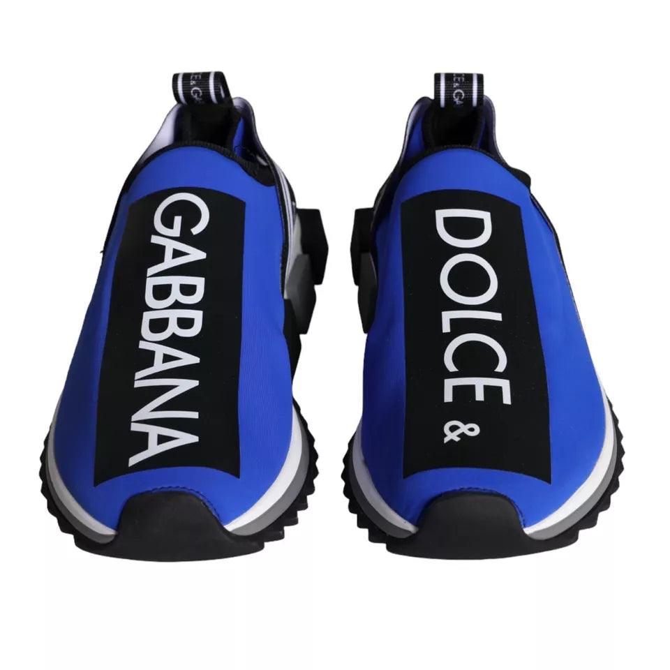 Dolce & Gabbana Blue Logo Low Top Sorrento Sneakers Shoes - Arichezz.store