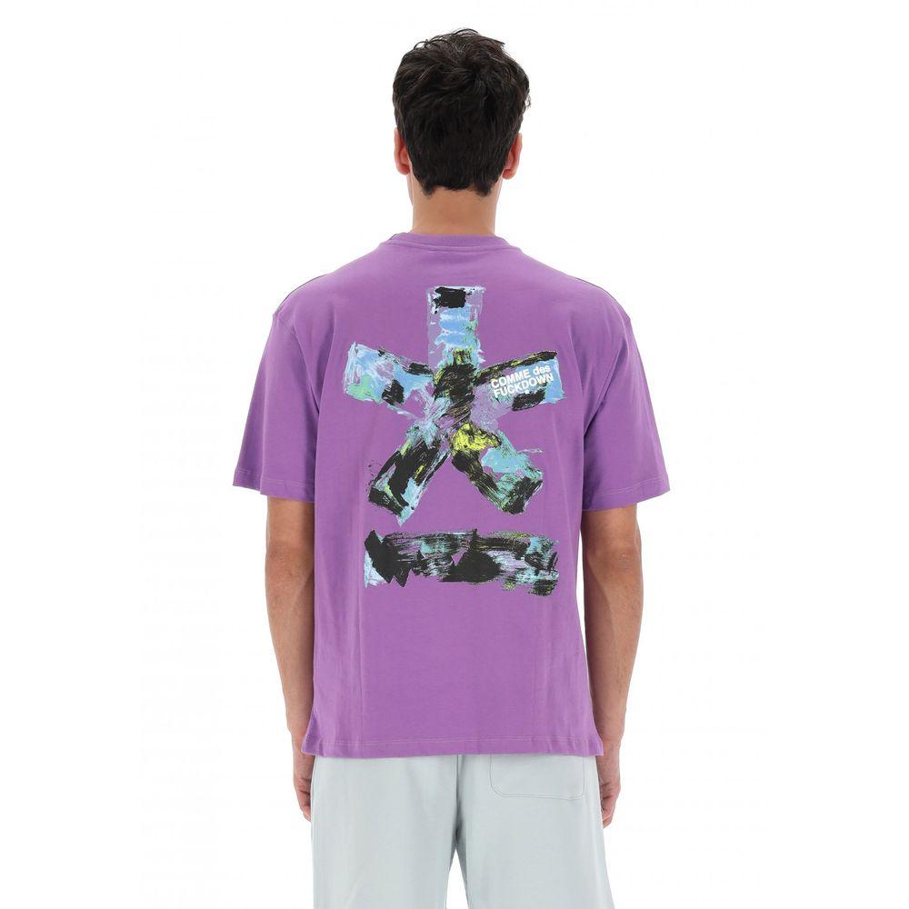 Comme Des Fuckdown Purple Cotton Men's T-Shirt