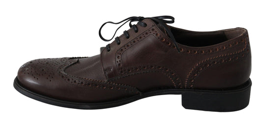 Dolce & Gabbana Elegant Brown Leather Derby Brogues - Arichezz.store