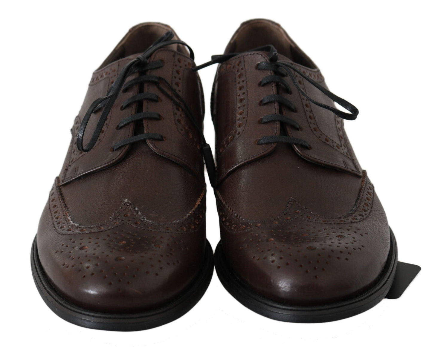 Dolce & Gabbana Elegant Brown Leather Derby Brogues - Arichezz.store