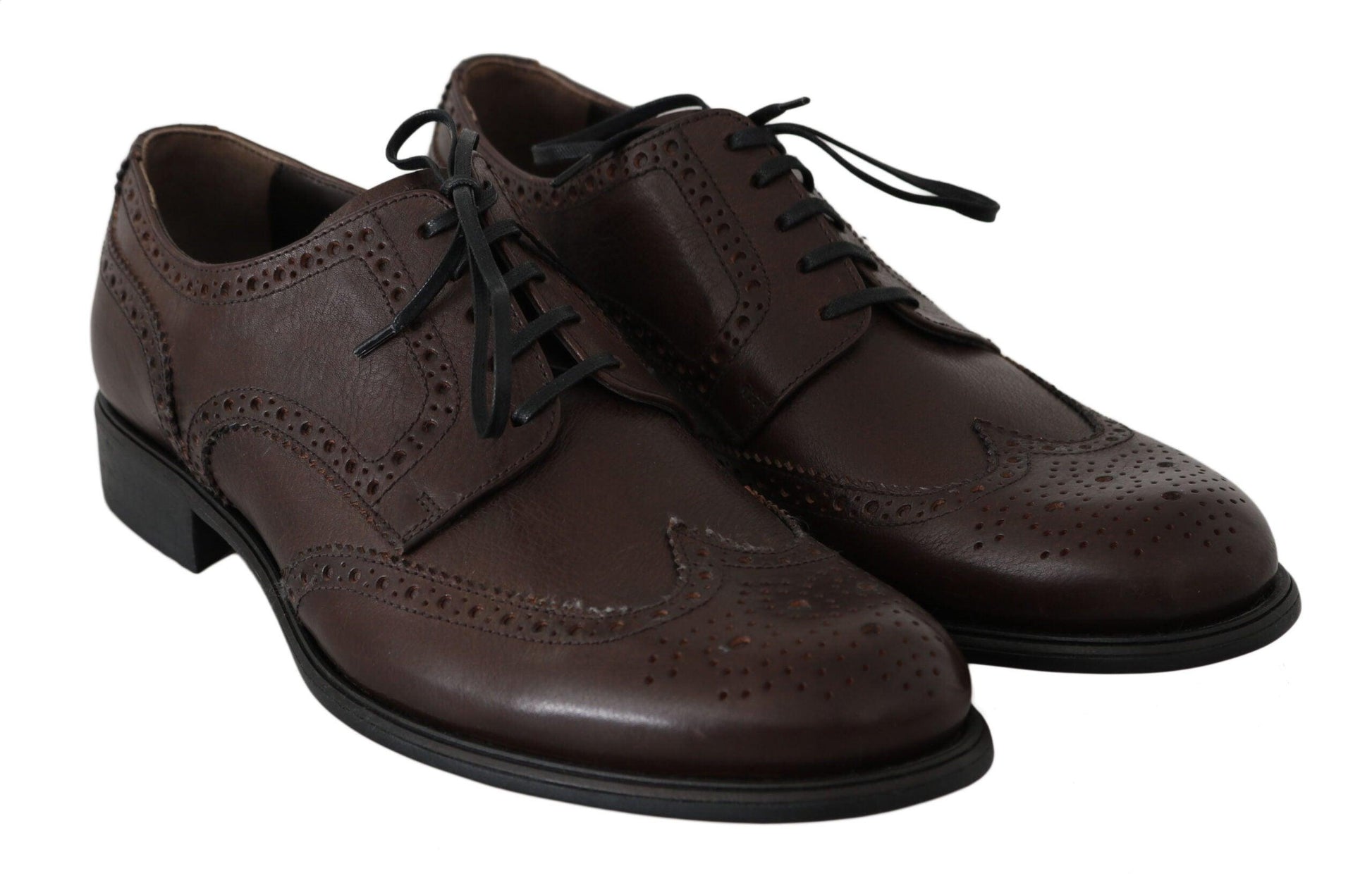 Dolce & Gabbana Elegant Brown Leather Derby Brogues - Arichezz.store