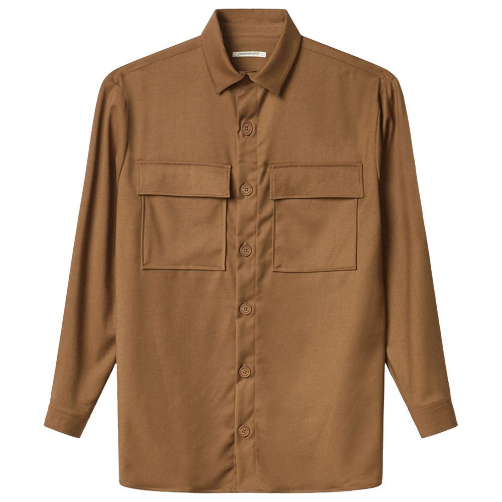 Hinnominate Brown Polyester Shirt - Arichezz.store