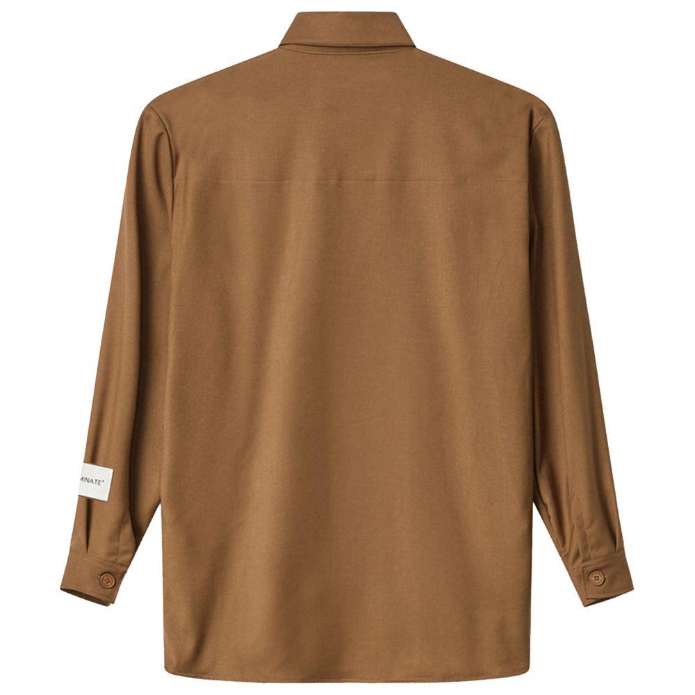 Hinnominate Brown Polyester Shirt - Arichezz.store