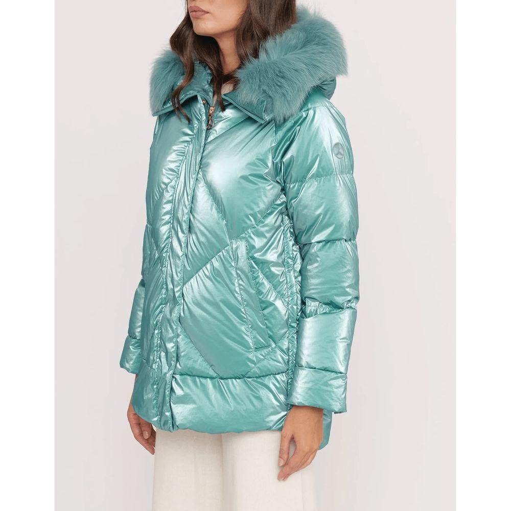 People Of Shibuya Light Blue Quilted Down Jacket - Arichezz.store