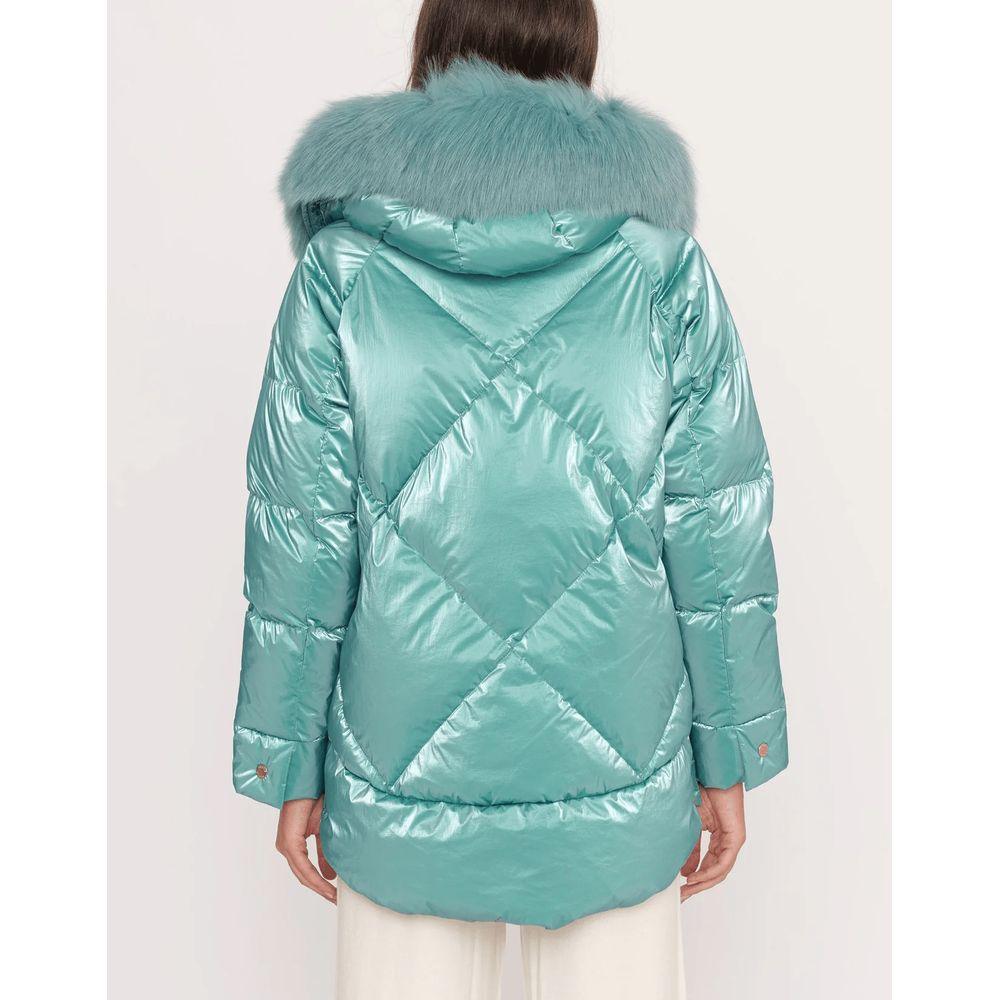 People Of Shibuya Light Blue Quilted Down Jacket - Arichezz.store