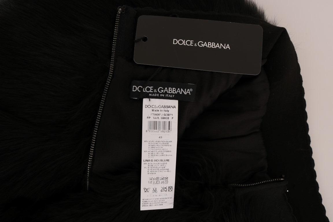 Dolce & Gabbana Elegant Black Fur Mini Shorts Hot Pants - Arichezz.store