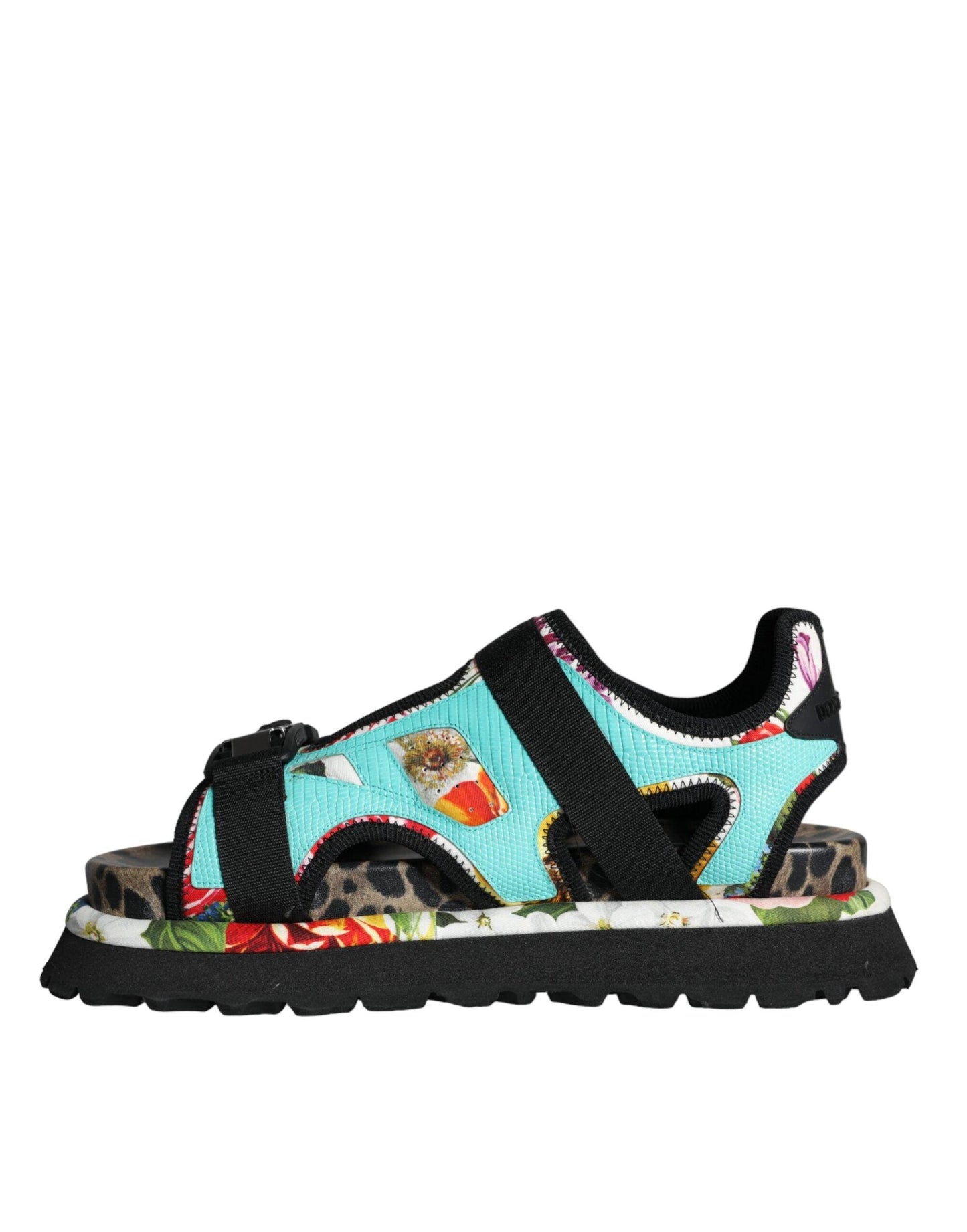 Dolce & Gabbana Multicolor Patchwork Slides Sandals Men Shoes - Arichezz.store