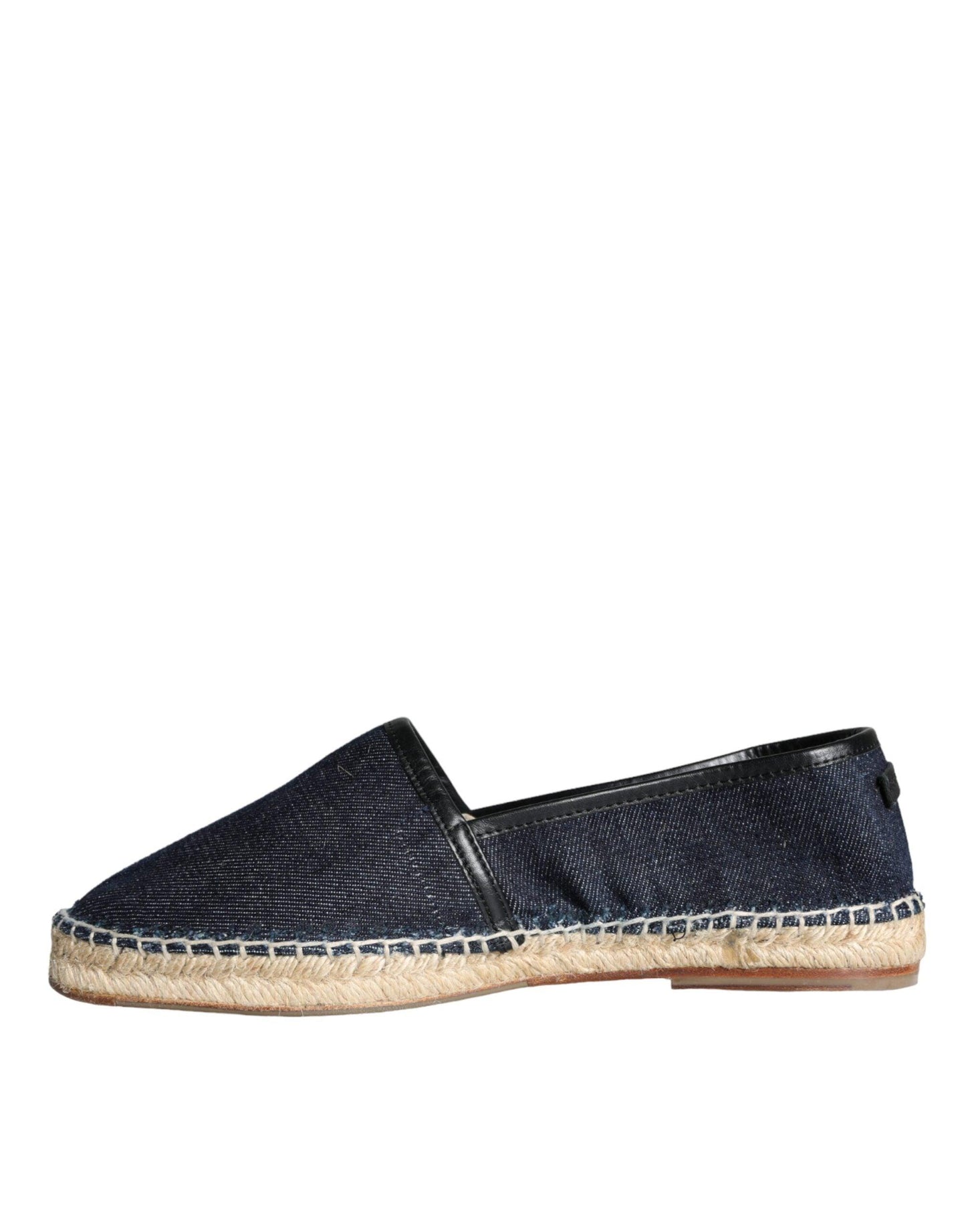 Dolce & Gabbana Blue Denim Cotton Leather Espadrilles Shoes - Arichezz.store