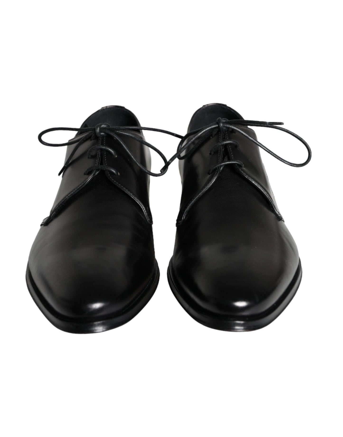 Dolce & Gabbana Black Calfskin Leather Derby Men Dress Shoes - Arichezz.store