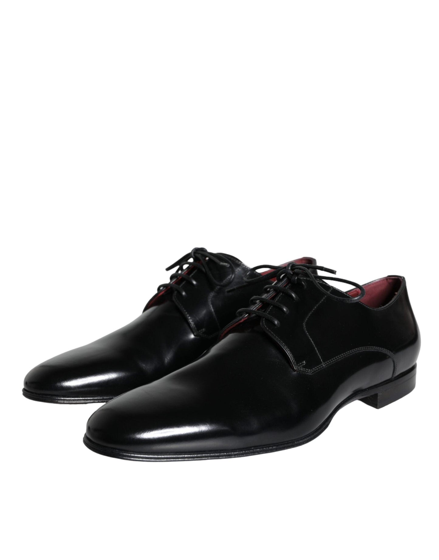 Dolce & Gabbana Black Calfskin Leather Derby Dress Men Shoes - Arichezz.store