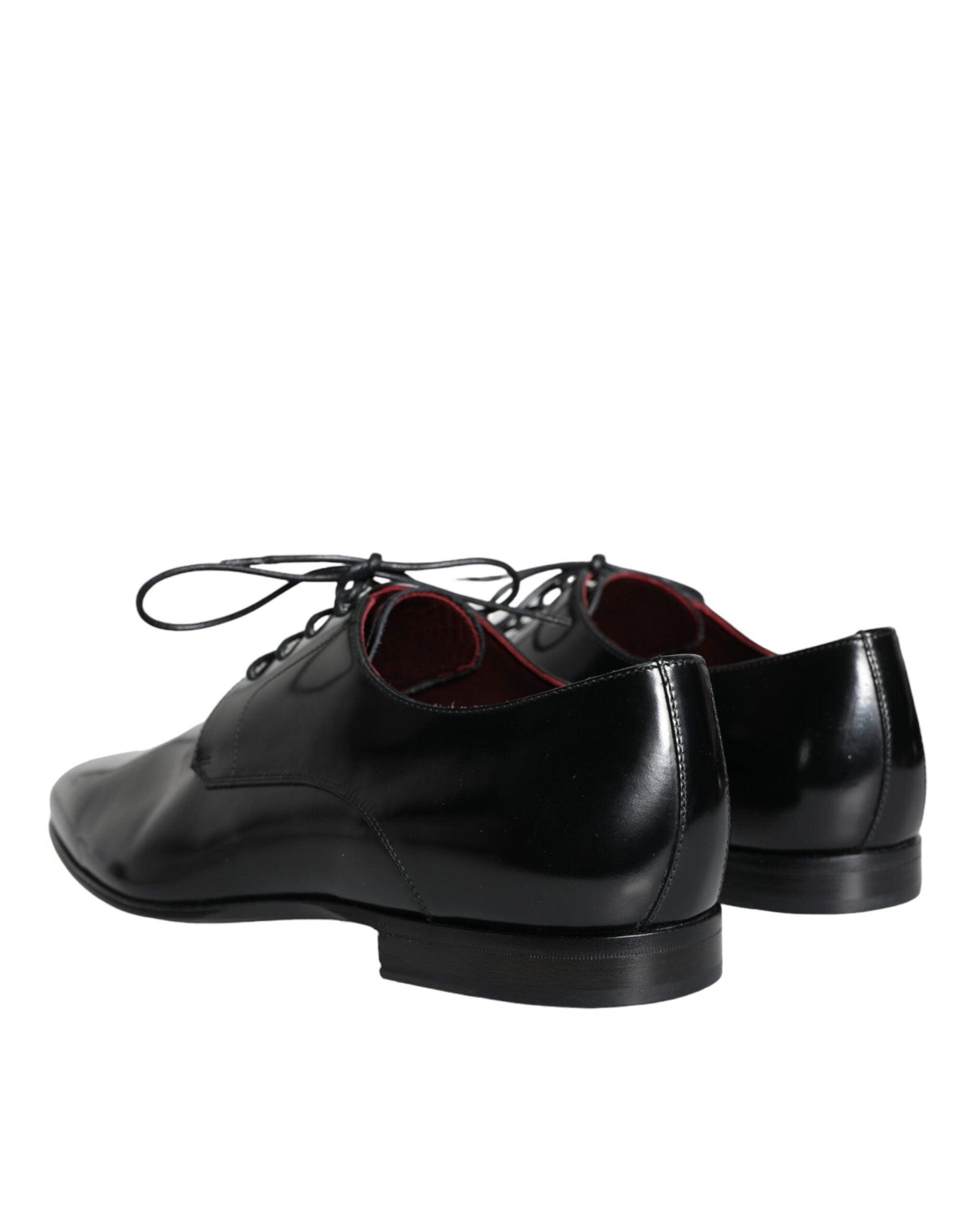 Dolce & Gabbana Black Calfskin Leather Derby Dress Men Shoes - Arichezz.store