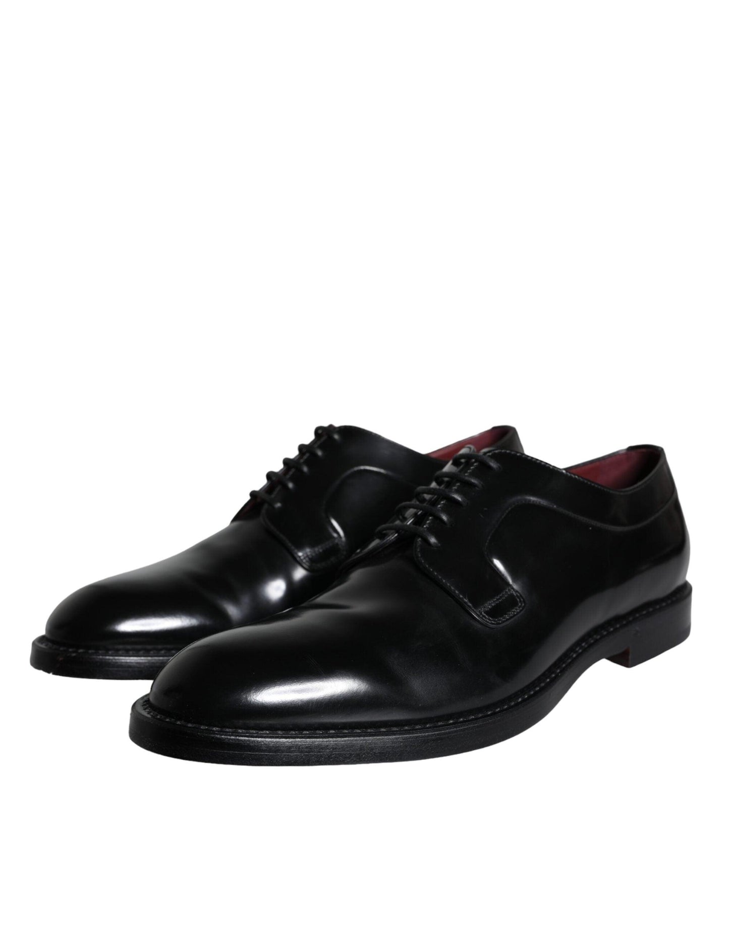 Dolce & Gabbana Black Calfskin Leather Derby Men Dress Shoes - Arichezz.store