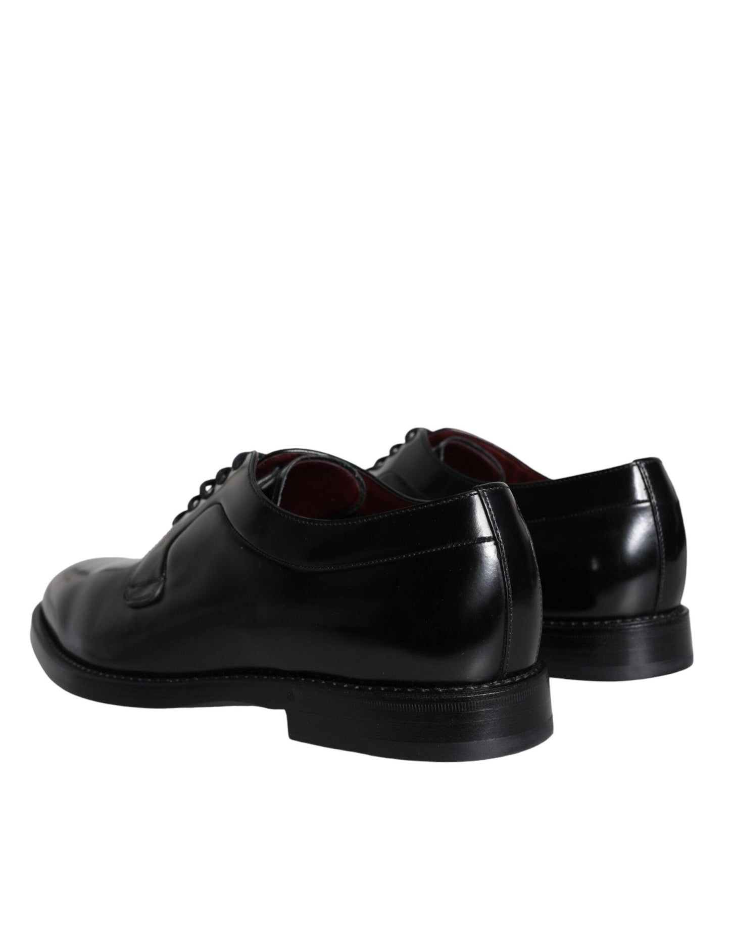 Dolce & Gabbana Black Calfskin Leather Derby Men Dress Shoes - Arichezz.store