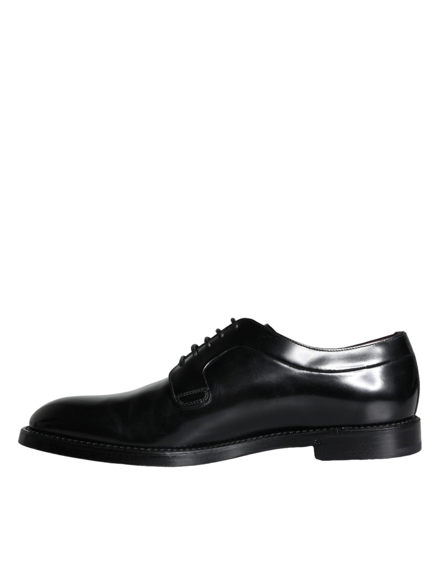 Dolce & Gabbana Black Calfskin Leather Derby Men Dress Shoes - Arichezz.store