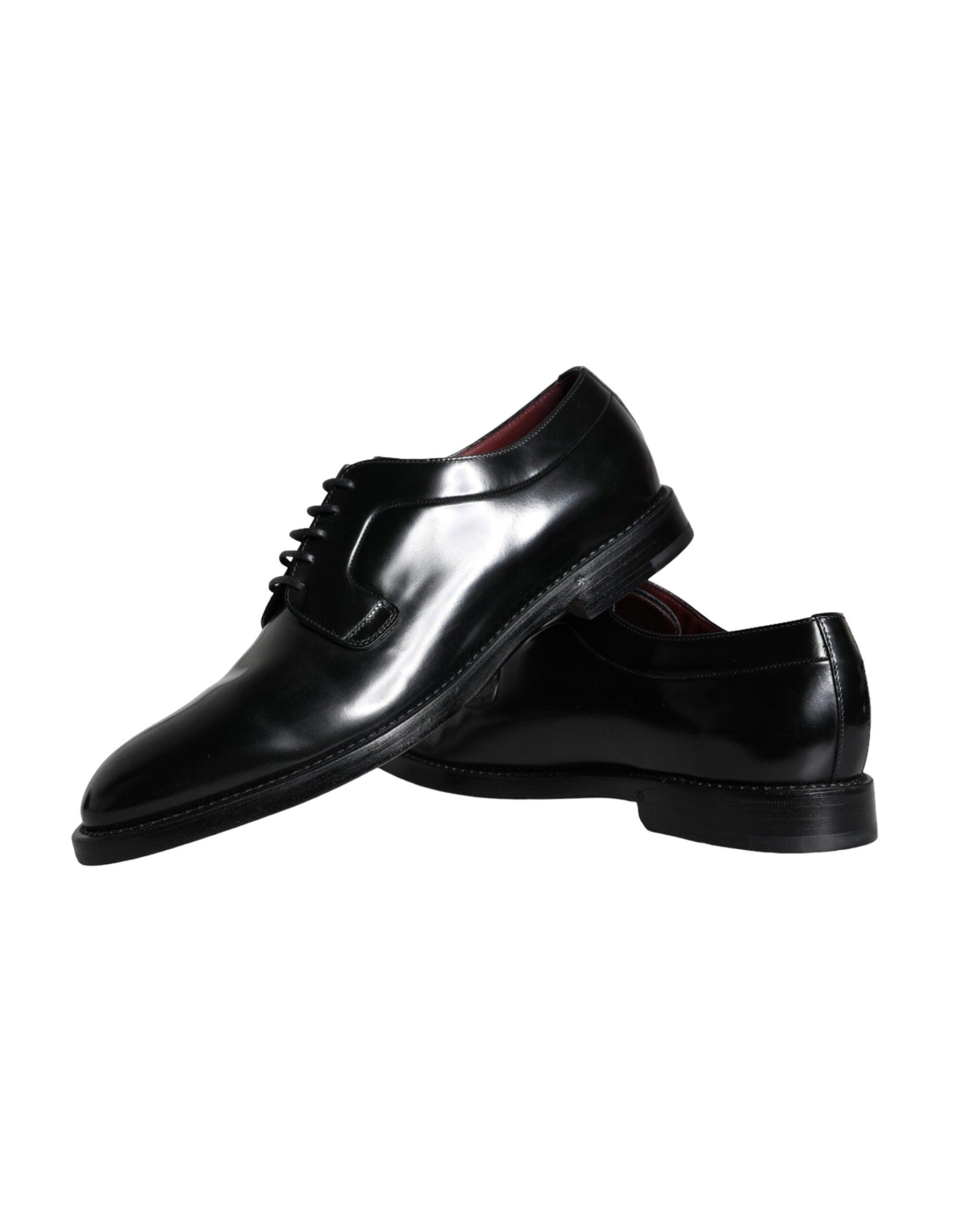 Dolce & Gabbana Black Calfskin Leather Derby Men Dress Shoes - Arichezz.store