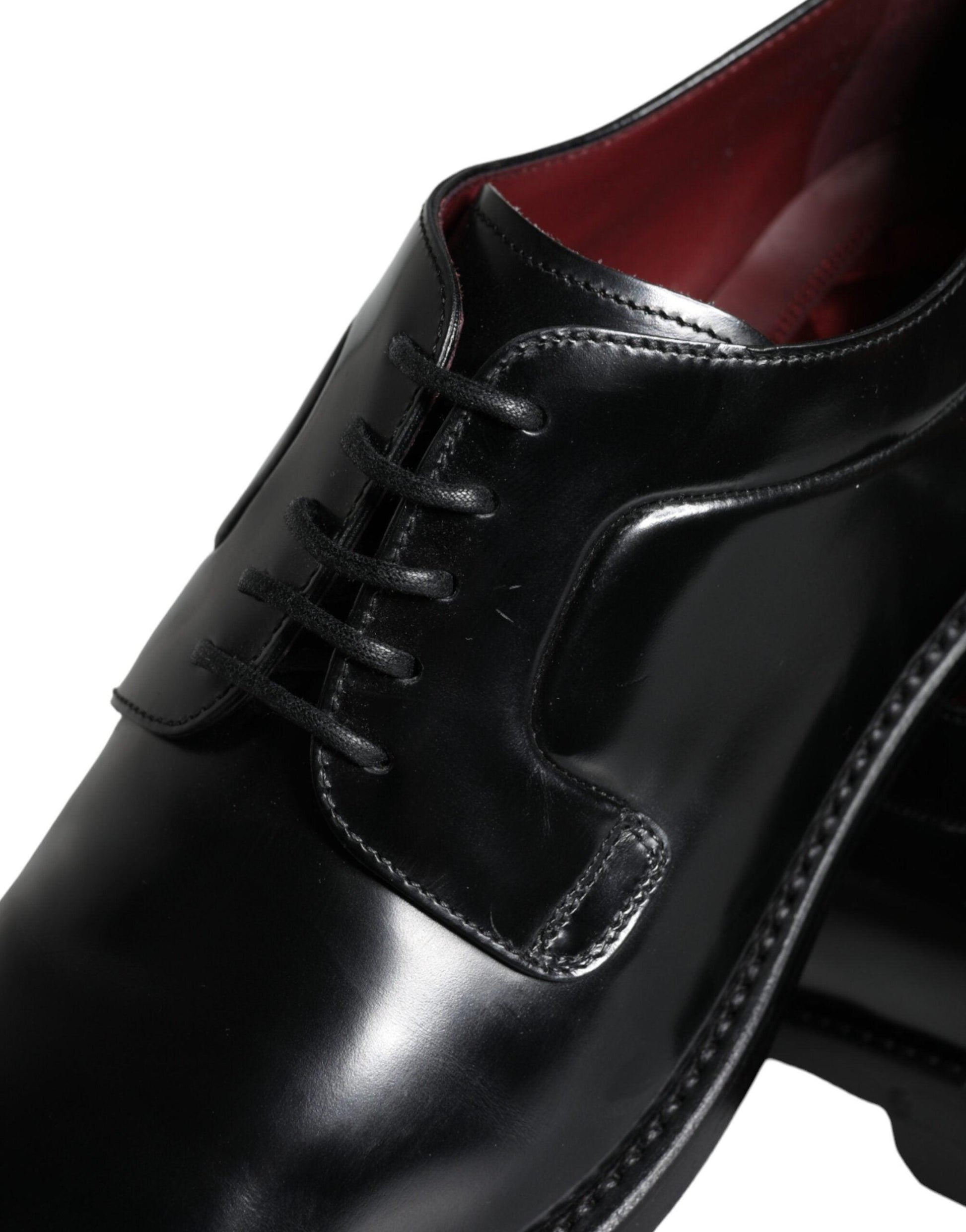 Dolce & Gabbana Black Calfskin Leather Derby Men Dress Shoes - Arichezz.store