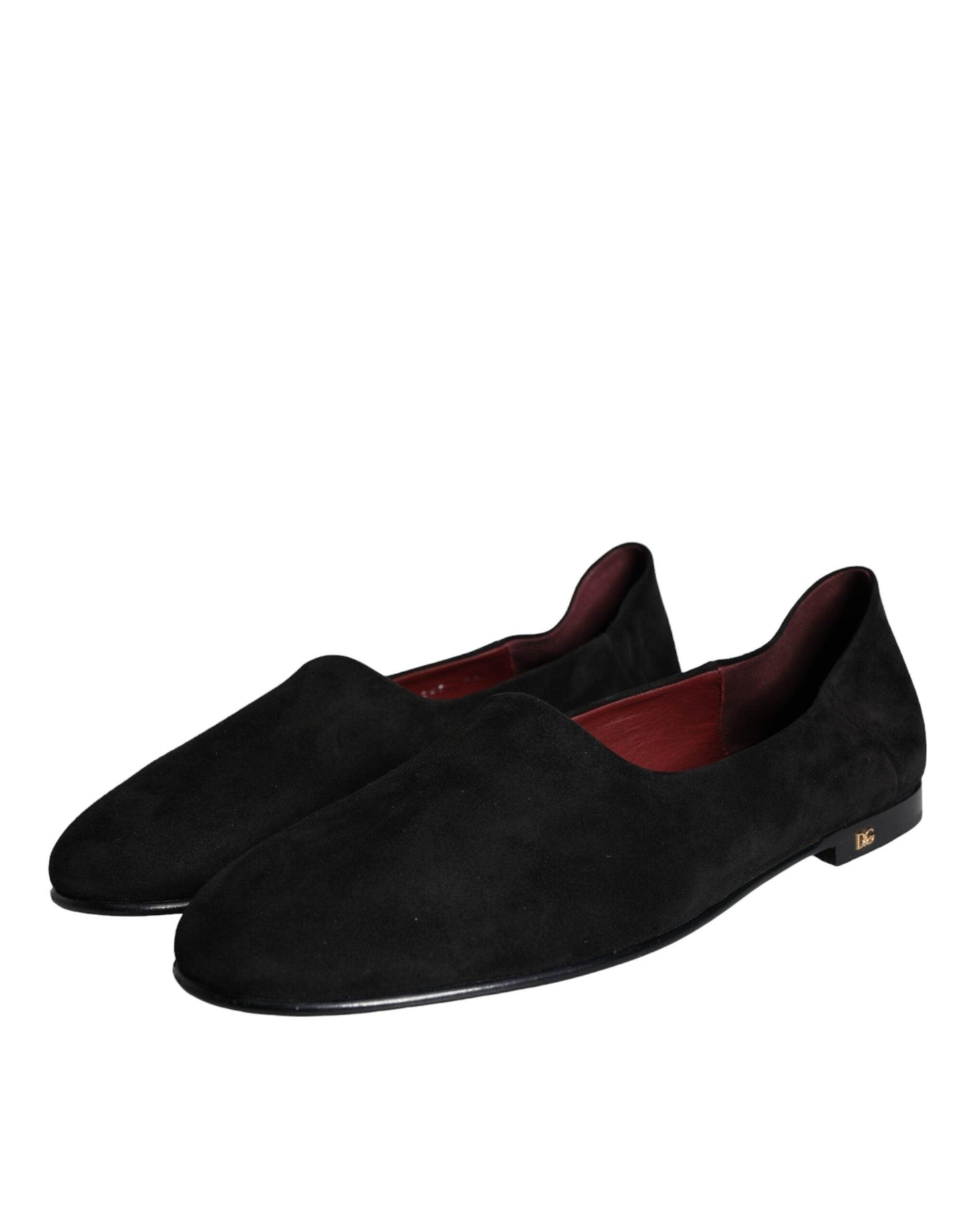 Dolce & Gabbana Black Suede Loafers Formal Slip On Shoes - Arichezz.store