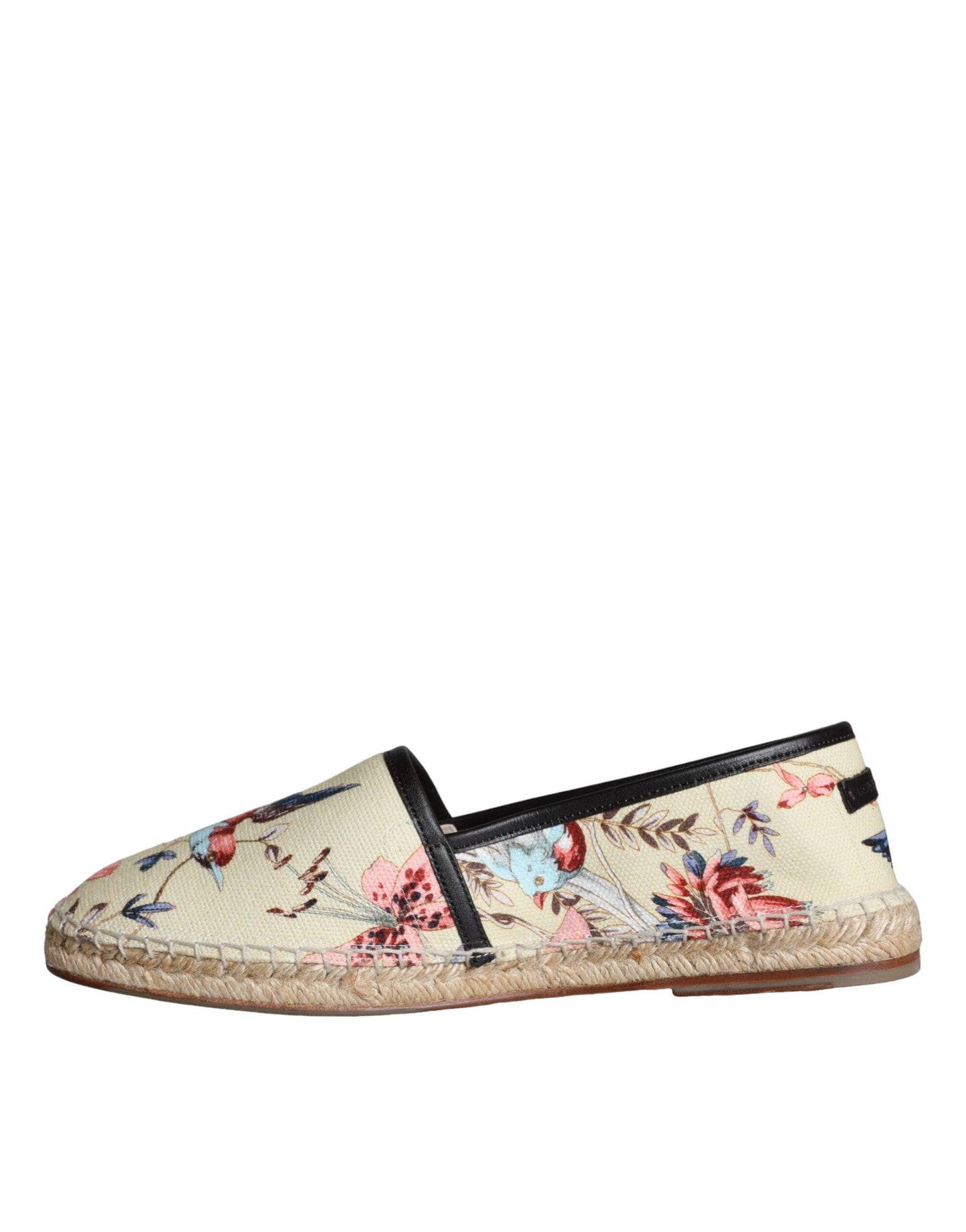 Dolce & Gabbana Beige Floral Canvas Espadrilles Slip On Shoes - Arichezz.store