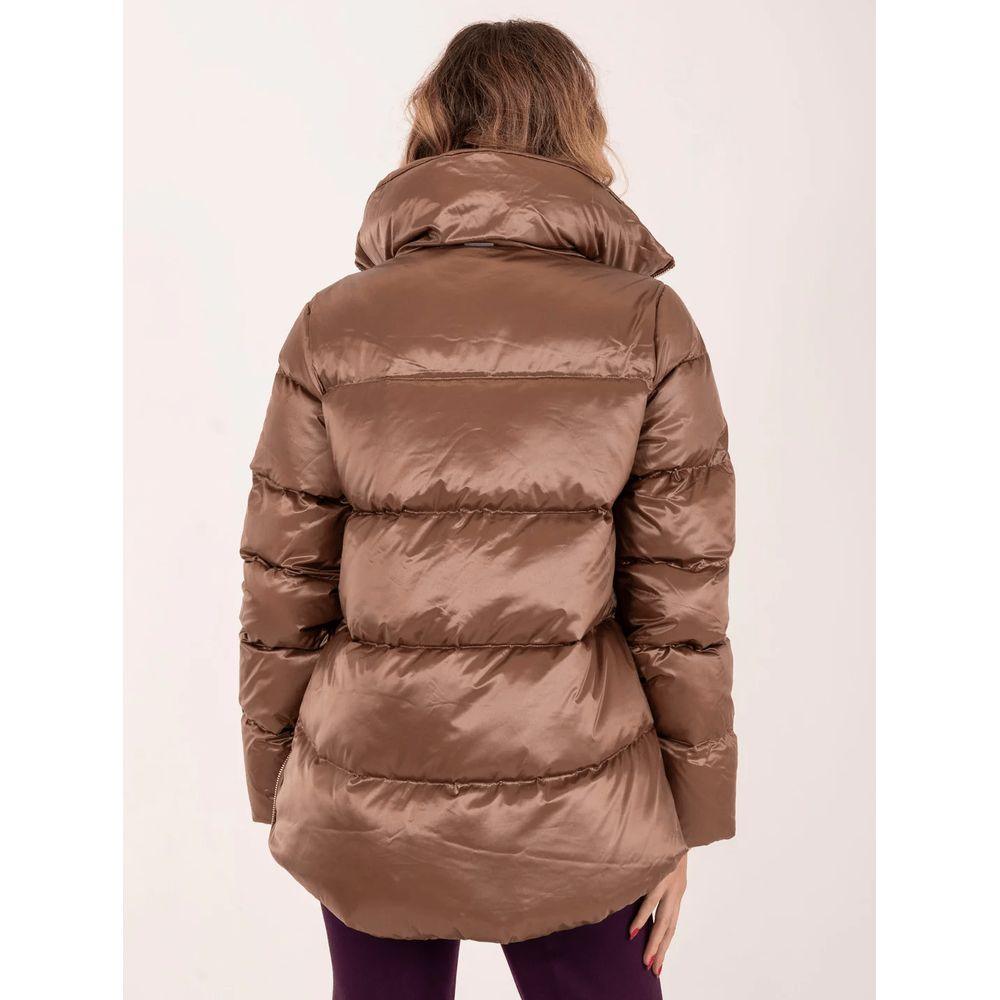 People Of Shibuya Brown Quilted Down Jacket - Arichezz.store