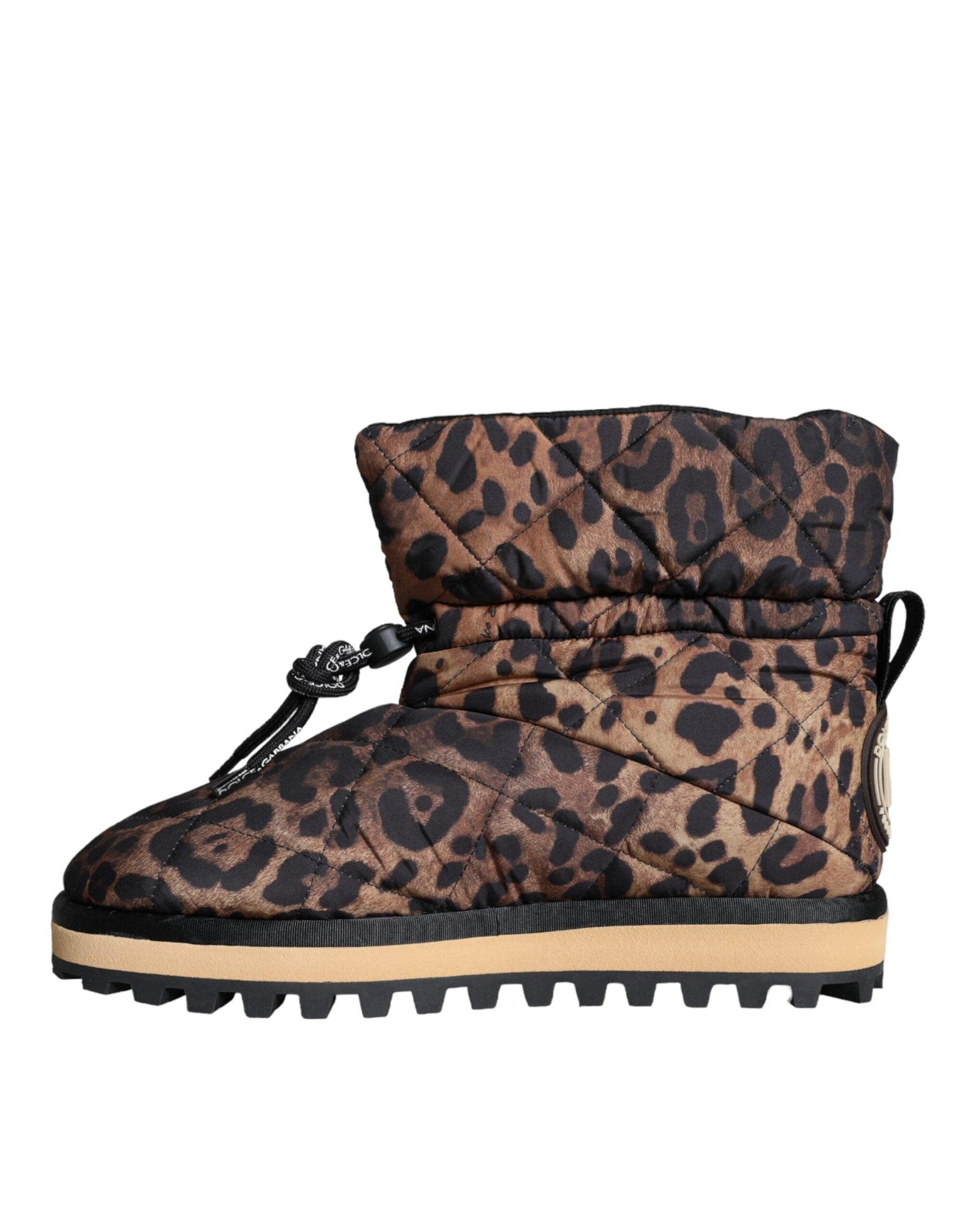 Dolce & Gabbana Brown Leopard Ankle Boots Padded Shoes - Arichezz.store