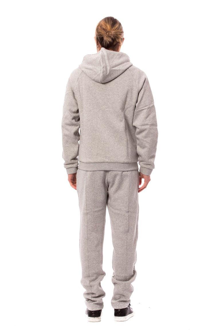 Billionaire Italian Couture Elegant Gray Cotton Sweatsuit Ensemble - Arichezz.store