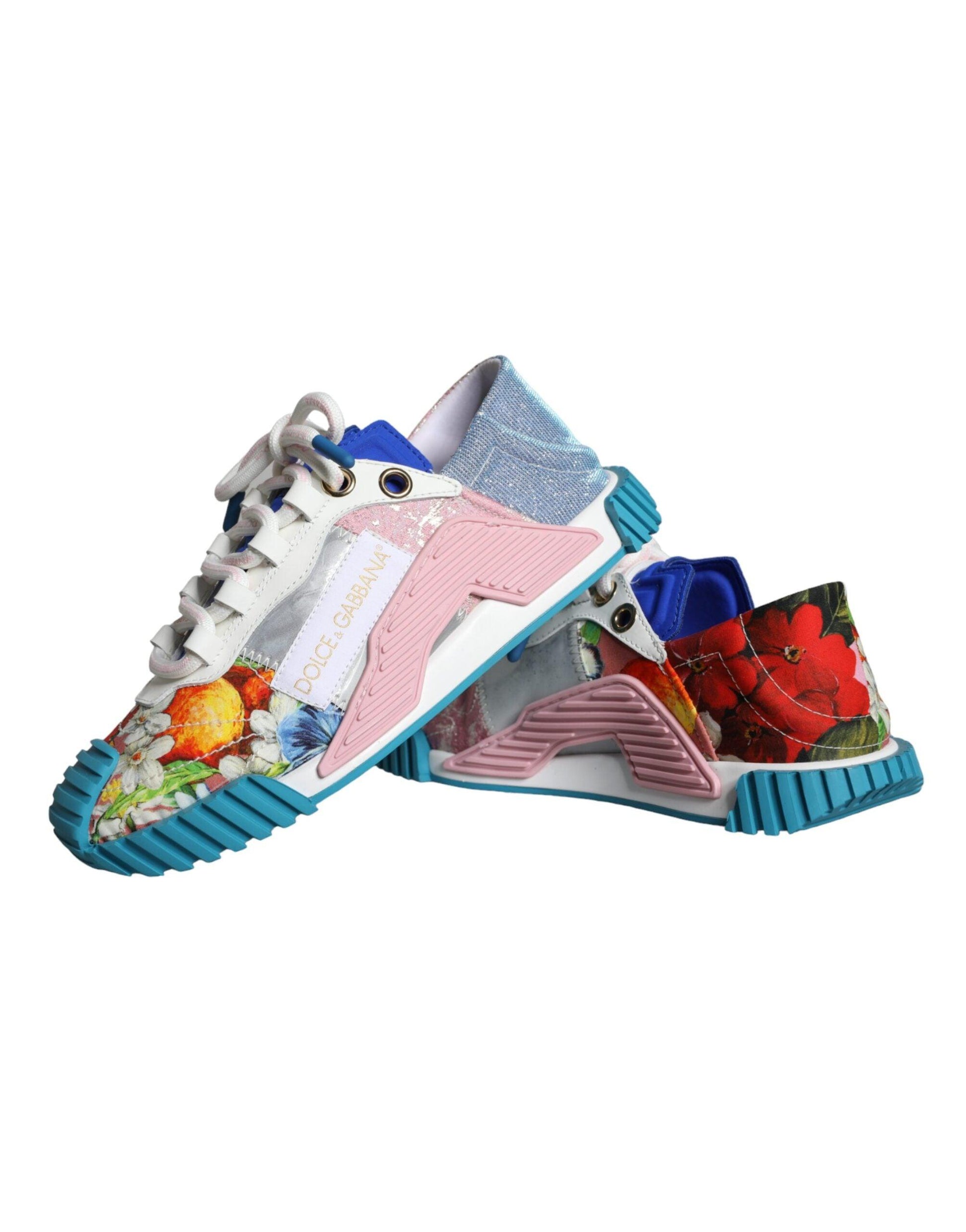 Dolce & Gabbana Multicolor Patchwork NS1 Low Top Sneaker Shoes - Arichezz.store