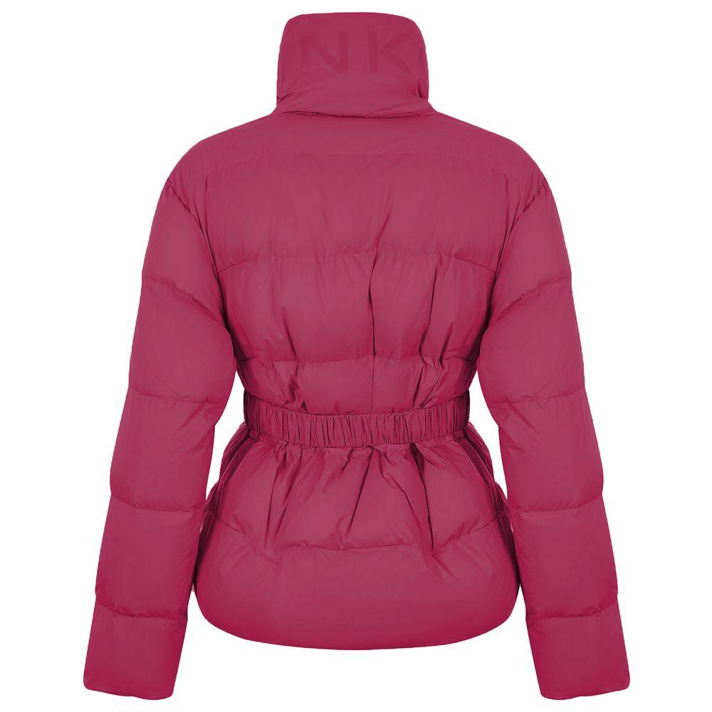 PINKO Fuchsia Quilted Nylon Jacket with Removable Hood - Arichezz.store