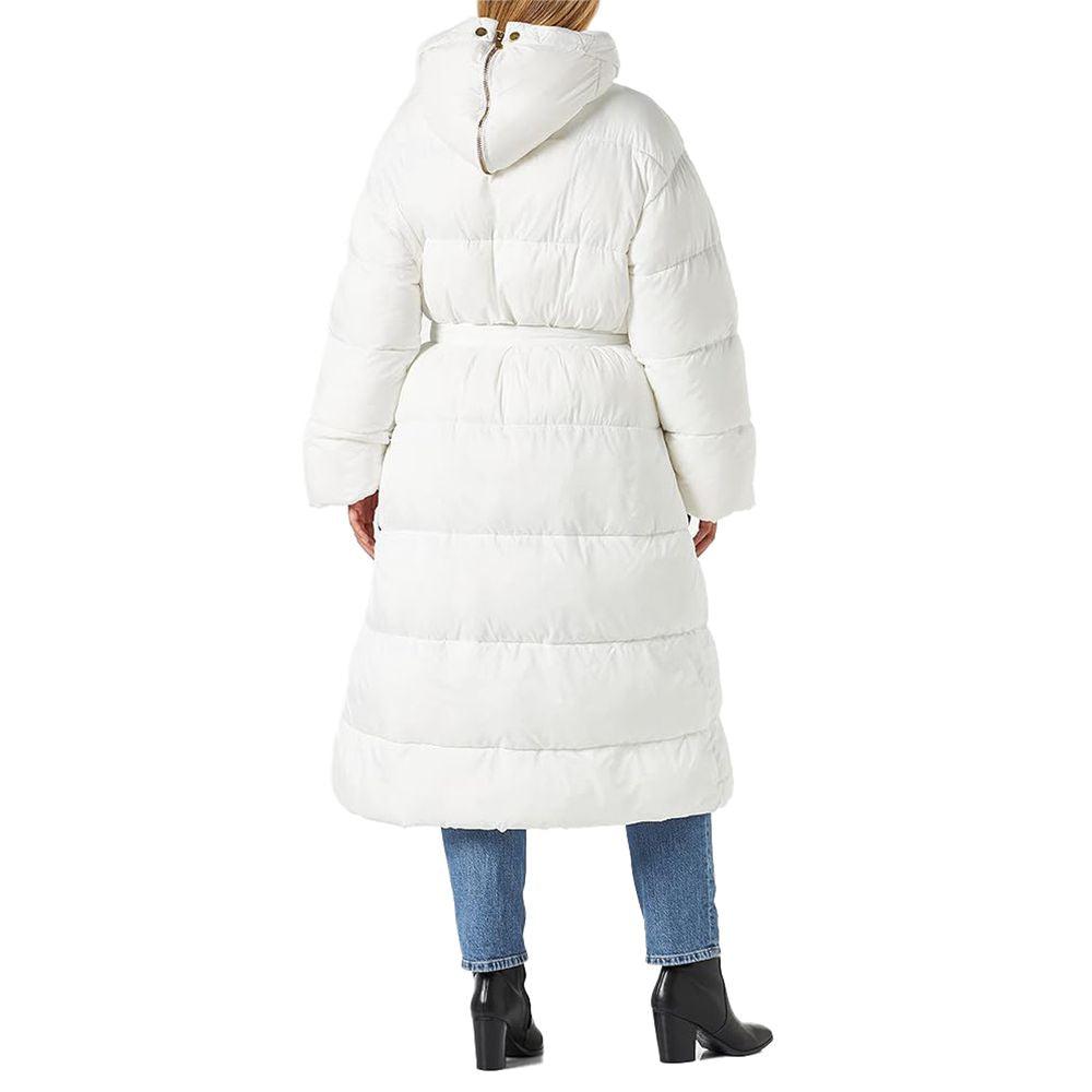 PINKO White Long Padded Nylon Down Jacket - Arichezz.store