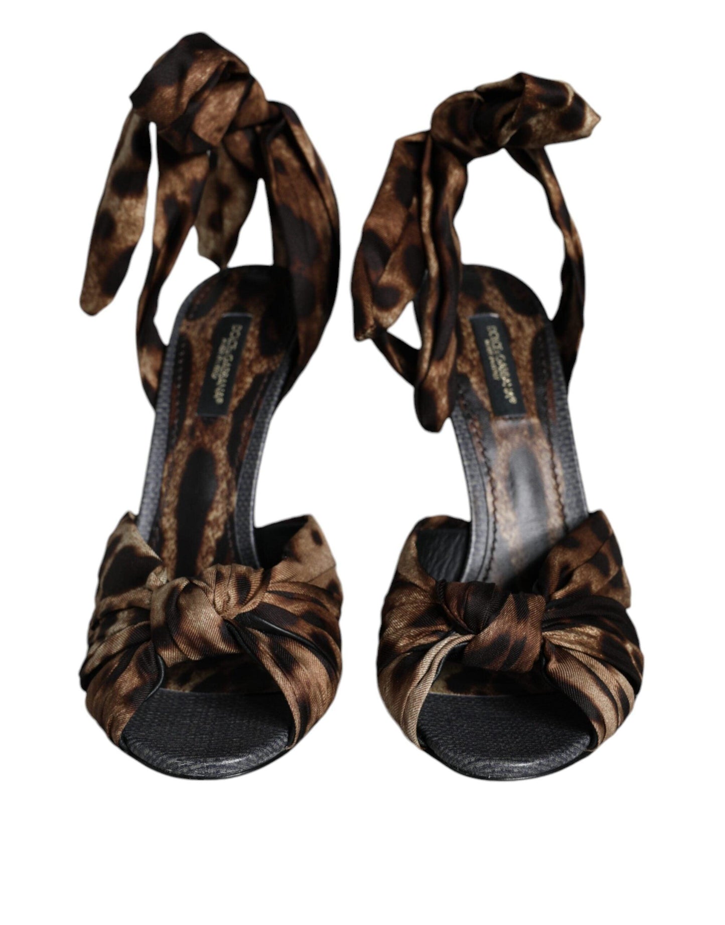 Dolce & Gabbana Brown Leopard Keira Heels Sandals Shoes - Arichezz.store