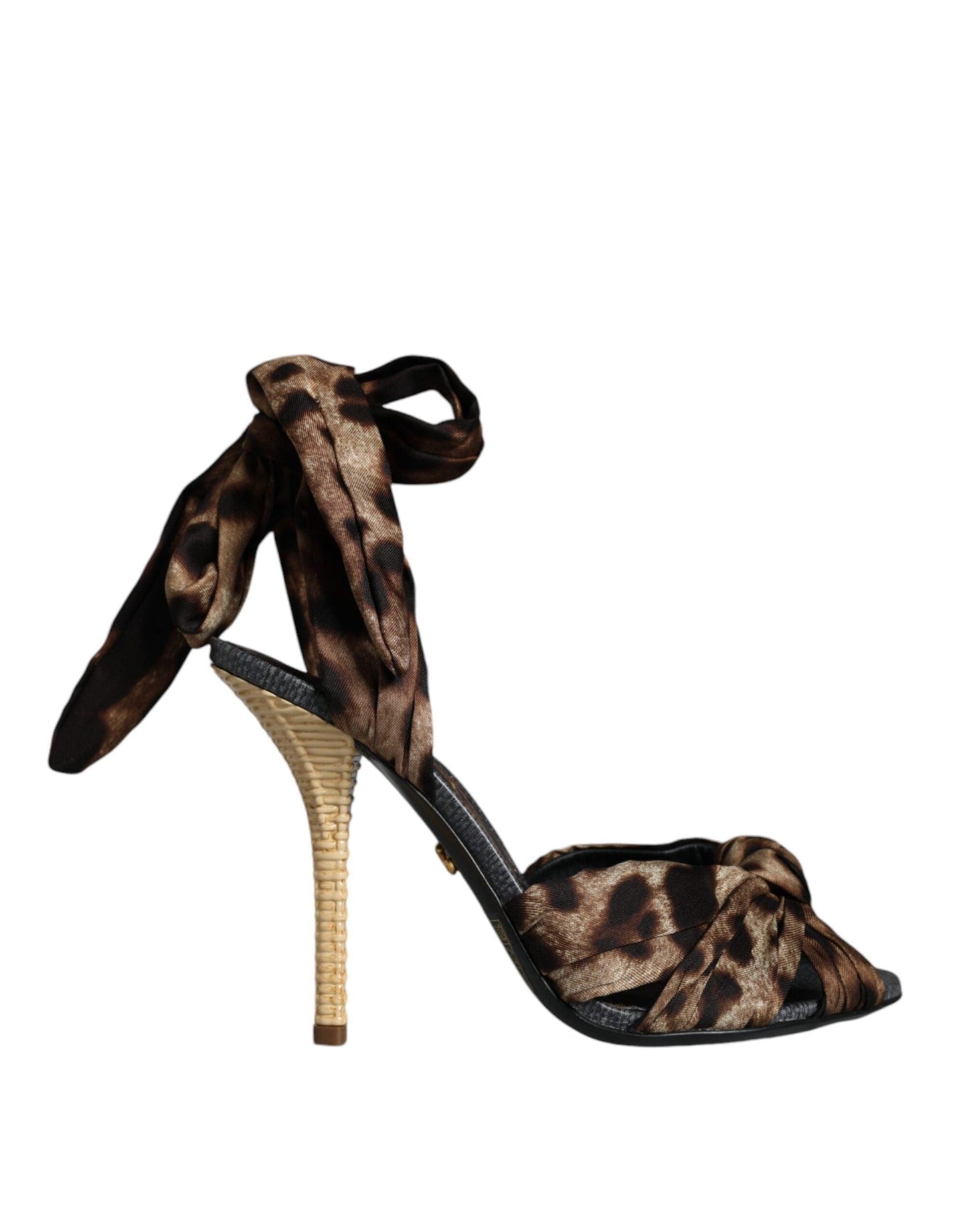 Dolce & Gabbana Brown Leopard Keira Heels Sandals Shoes - Arichezz.store