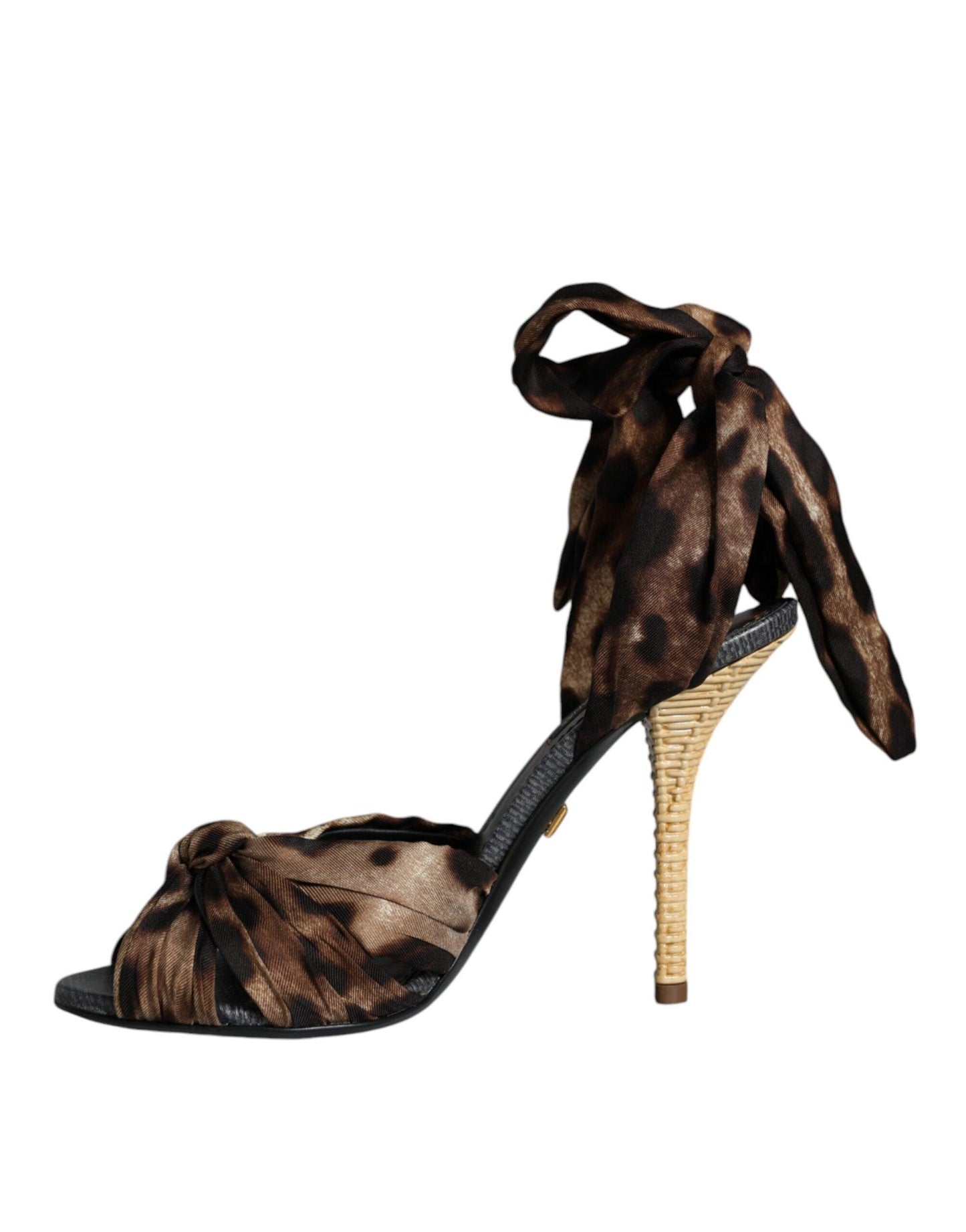 Dolce & Gabbana Brown Leopard Keira Heels Sandals Shoes - Arichezz.store