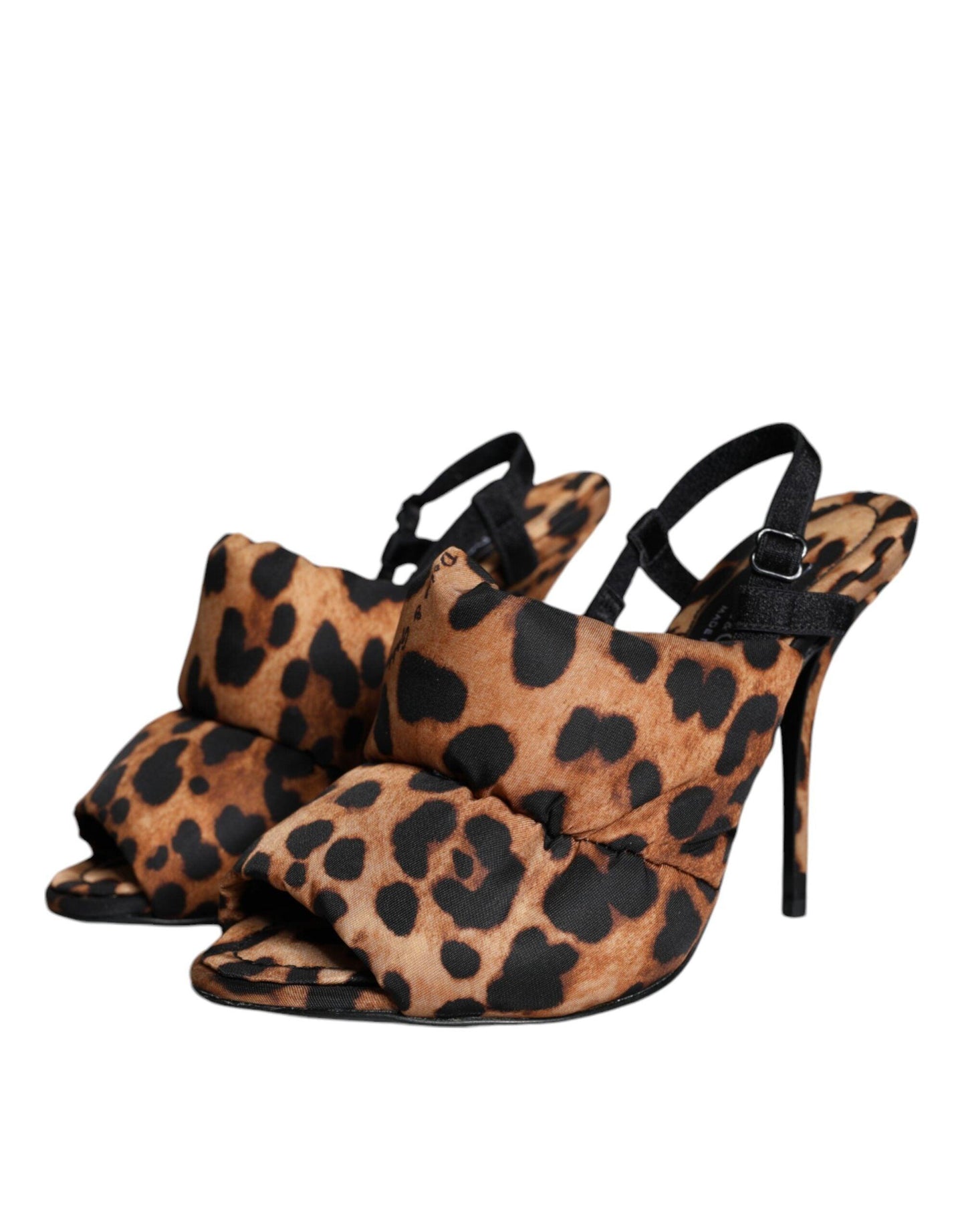 Dolce & Gabbana Brown Leopard Keira Slingback Sandals Shoes - Arichezz.store