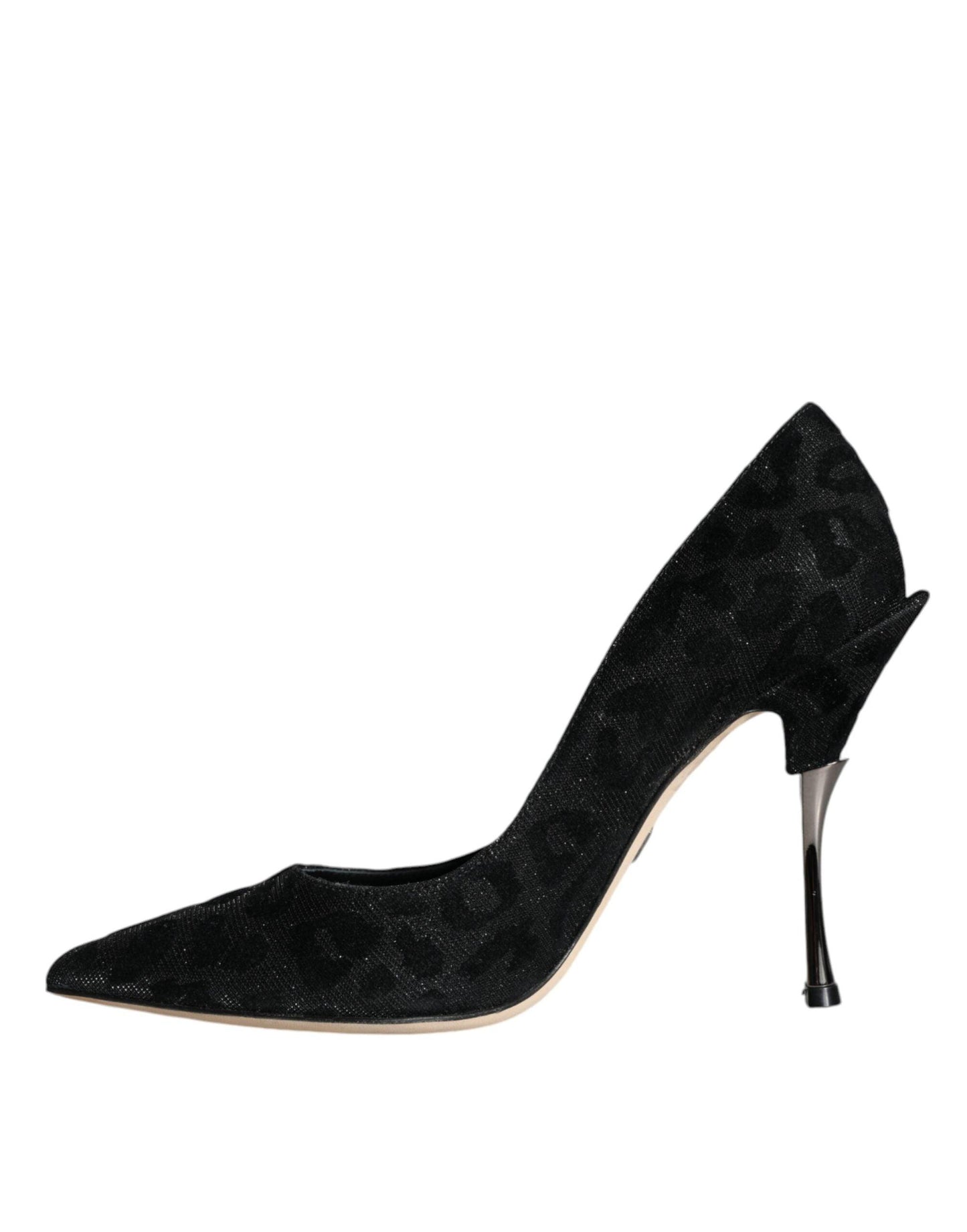 Dolce & Gabbana Black Leopard Lurex High Heels Pumps Shoes - Arichezz.store