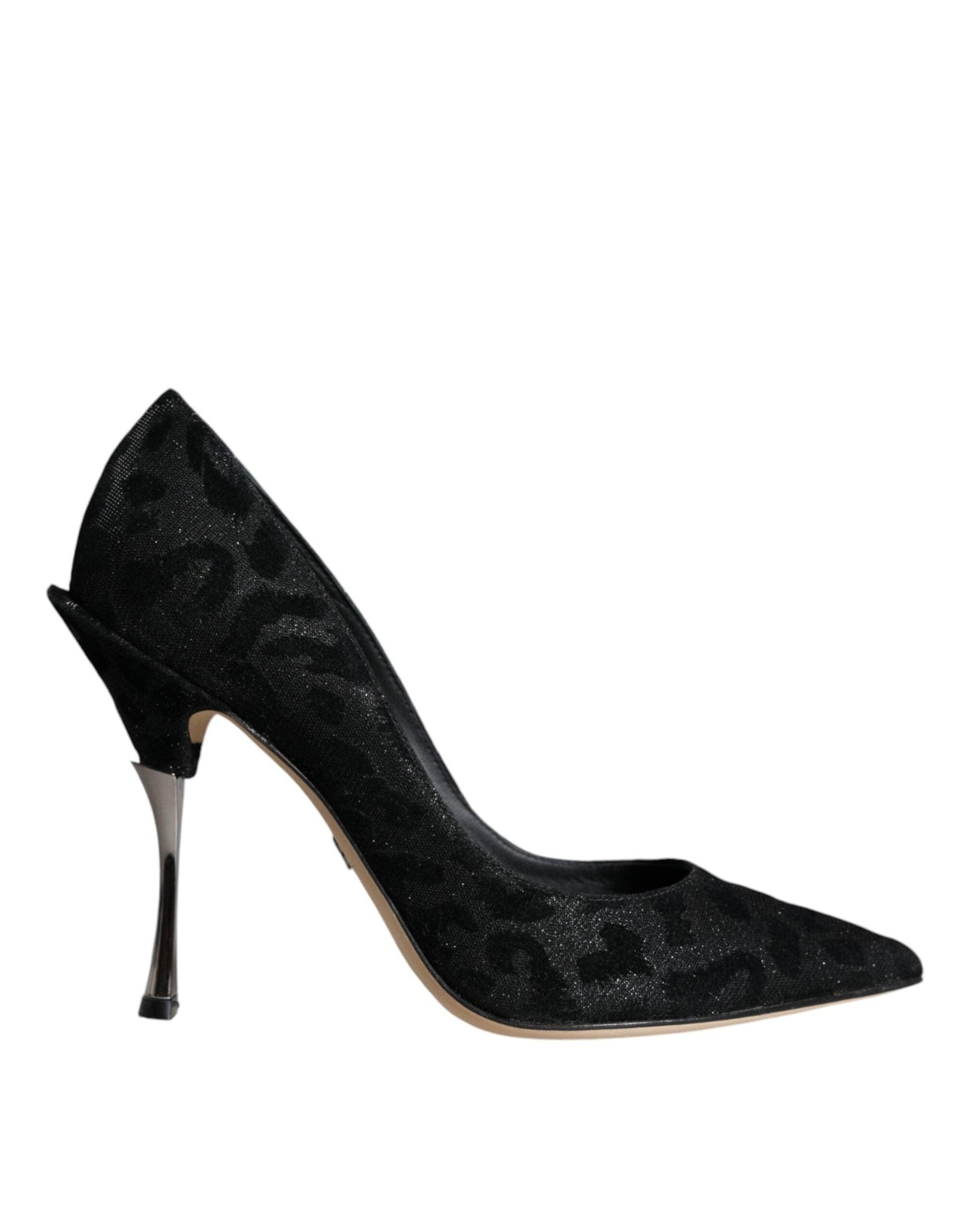 Dolce & Gabbana Black Leopard Lurex High Heels Pumps Shoes - Arichezz.store