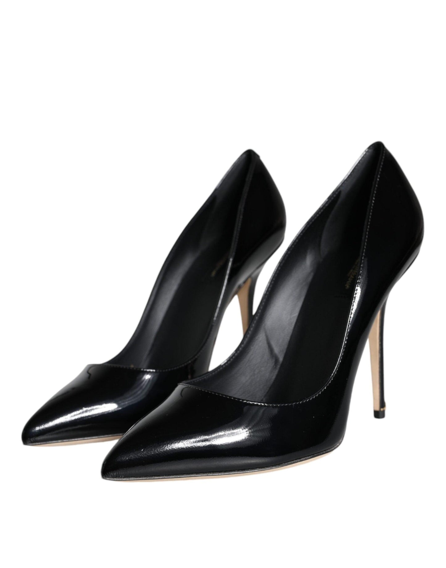 Dolce & Gabbana Black Patent Leather Bellucci Pumps Heels Shoes - Arichezz.store