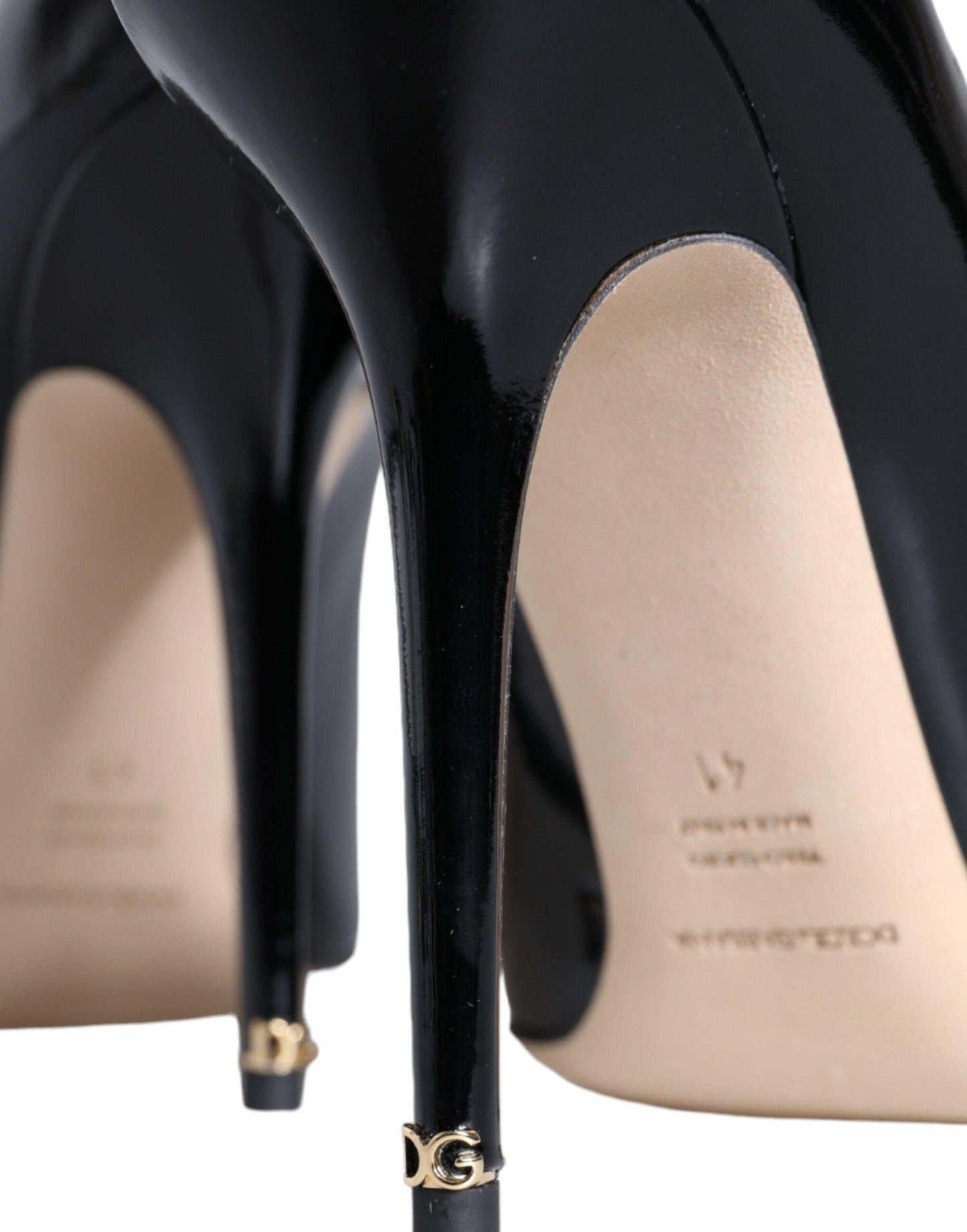 Dolce & Gabbana Black Patent Leather Bellucci Pumps Heels Shoes - Arichezz.store