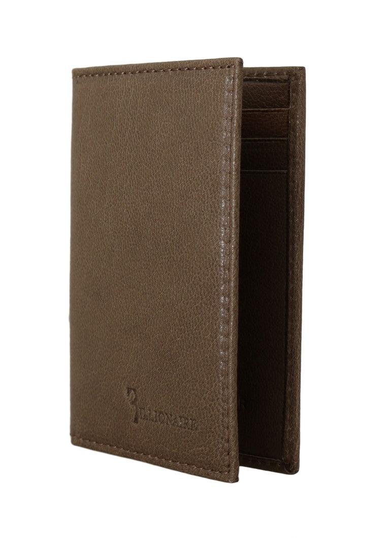 Billionaire Italian Couture Elegant Leather Men's Wallet in Brown - Arichezz.store