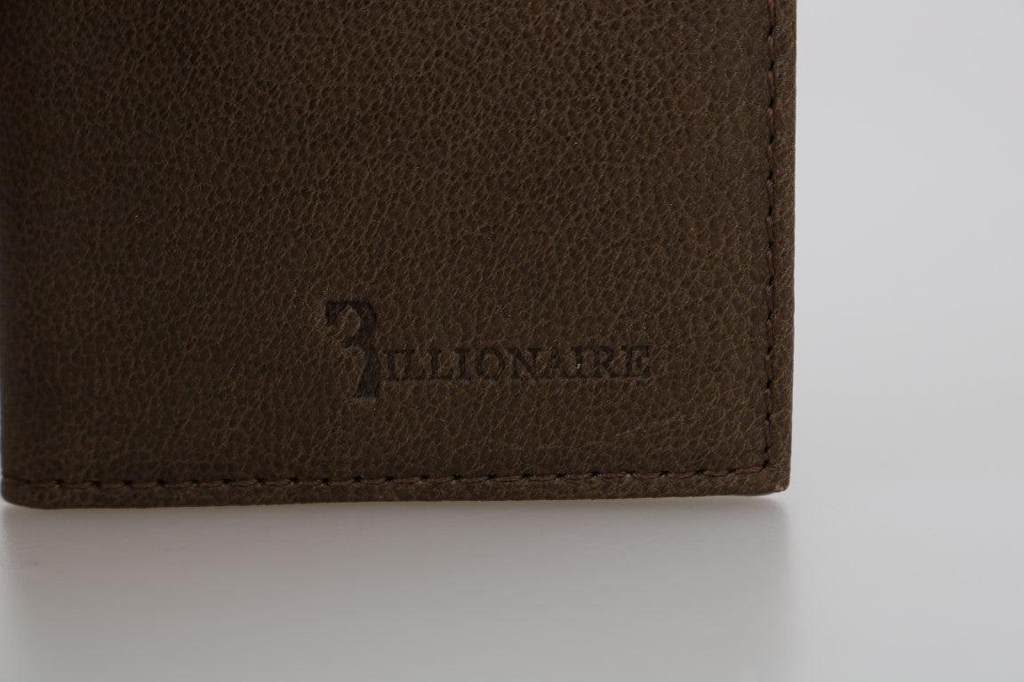 Billionaire Italian Couture Elegant Leather Men's Wallet in Brown - Arichezz.store