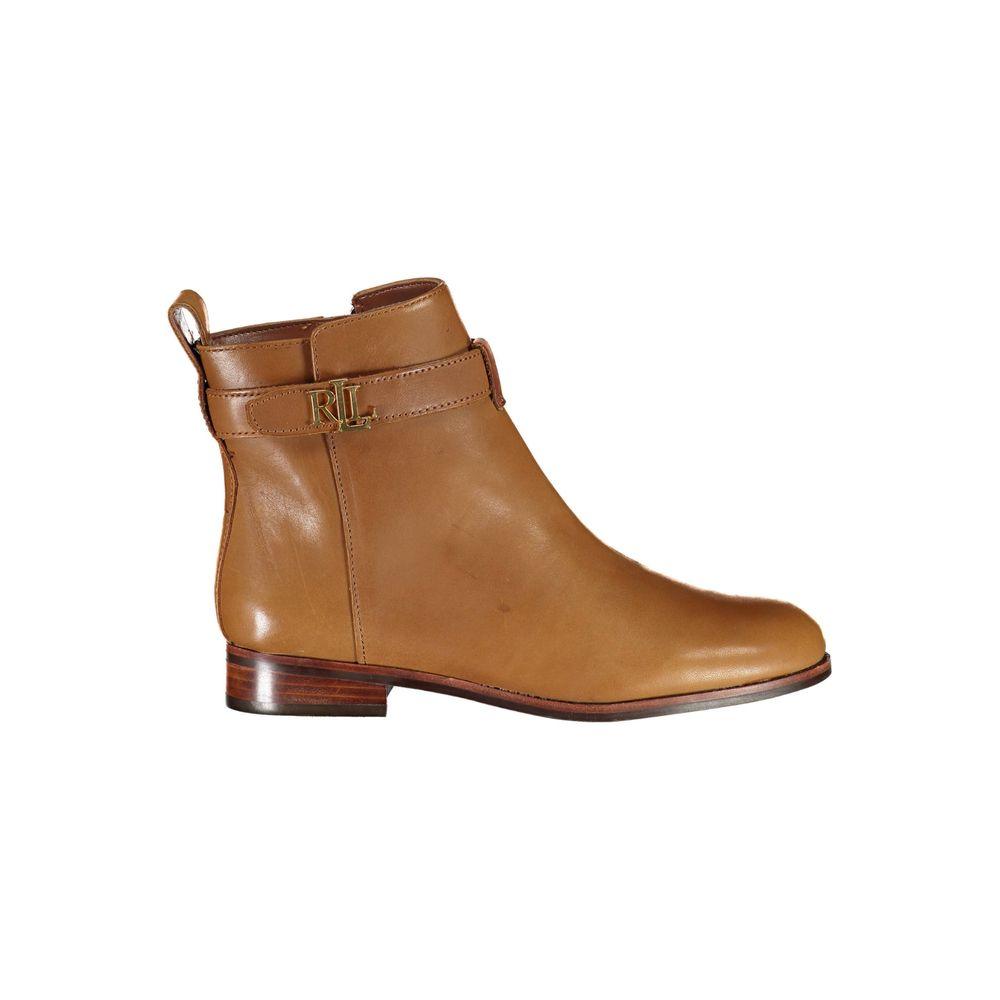 Ralph Lauren Brown Polyester Ankle Boot - Arichezz.store