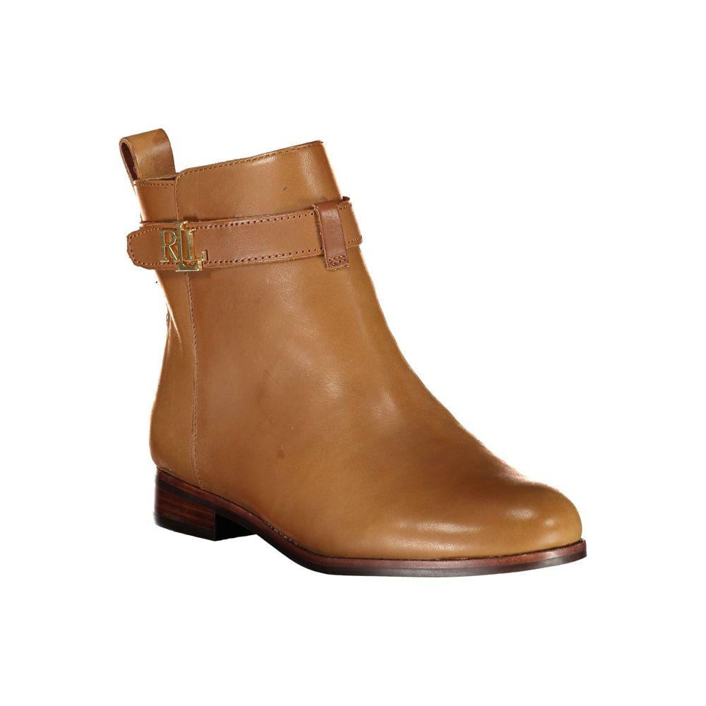 Ralph Lauren Brown Polyester Ankle Boot - Arichezz.store