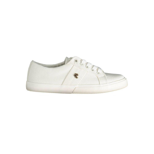 Ralph Lauren White Cotton Sneaker - Arichezz.store