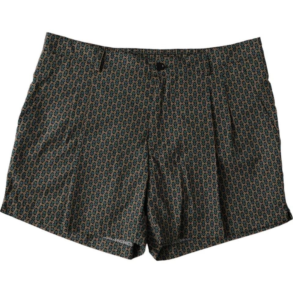 Dolce & Gabbana Brown Patterned Beachwear Swim Shorts Swimwear - Arichezz.store